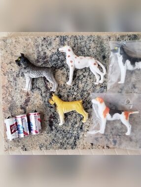 Asst. Dog Cake Toppers Plus 3 Beer Cans
